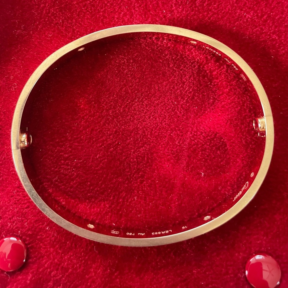 PG Cartier Love bracelet 4 Diamonds Size 19 - Picture 7 of 11